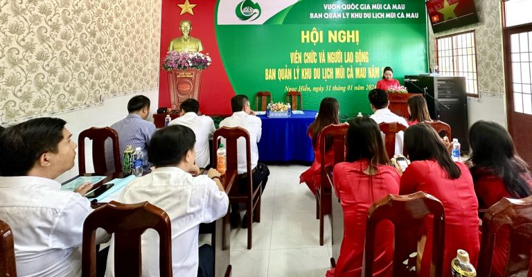 Hội nghị viên chức và người lao động Ban Quản lý Khu du lịch Mũi Cà Mau năm 2024